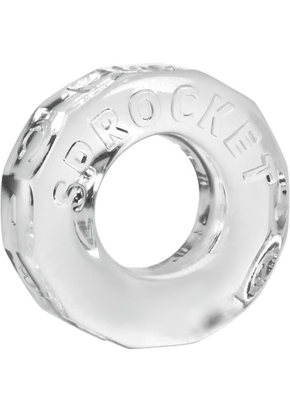 Oxballs Atomic Jock Sprocket Super Stretchy Cock Ring - Clear - 2.8in