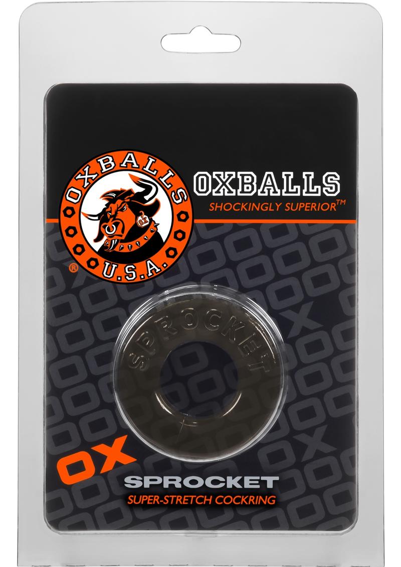 Oxballs Atomic Jock Sprocket Super Stretchy Cock Ring - Smoke - 2.8in