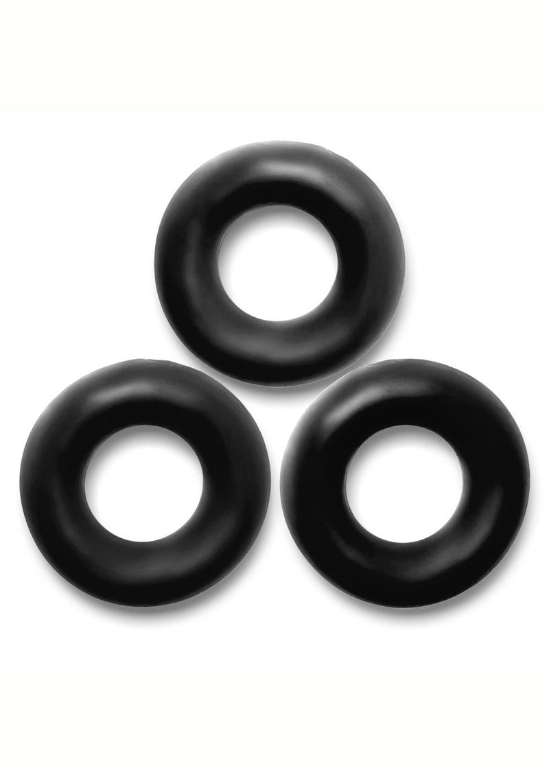 Oxballs Fat Willy Jumbo Cock Ring - Black - 3 Pack