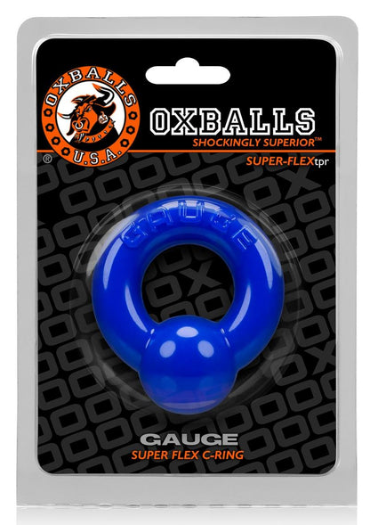 Oxballs Gauge Super Flex Cock Ring - Blue