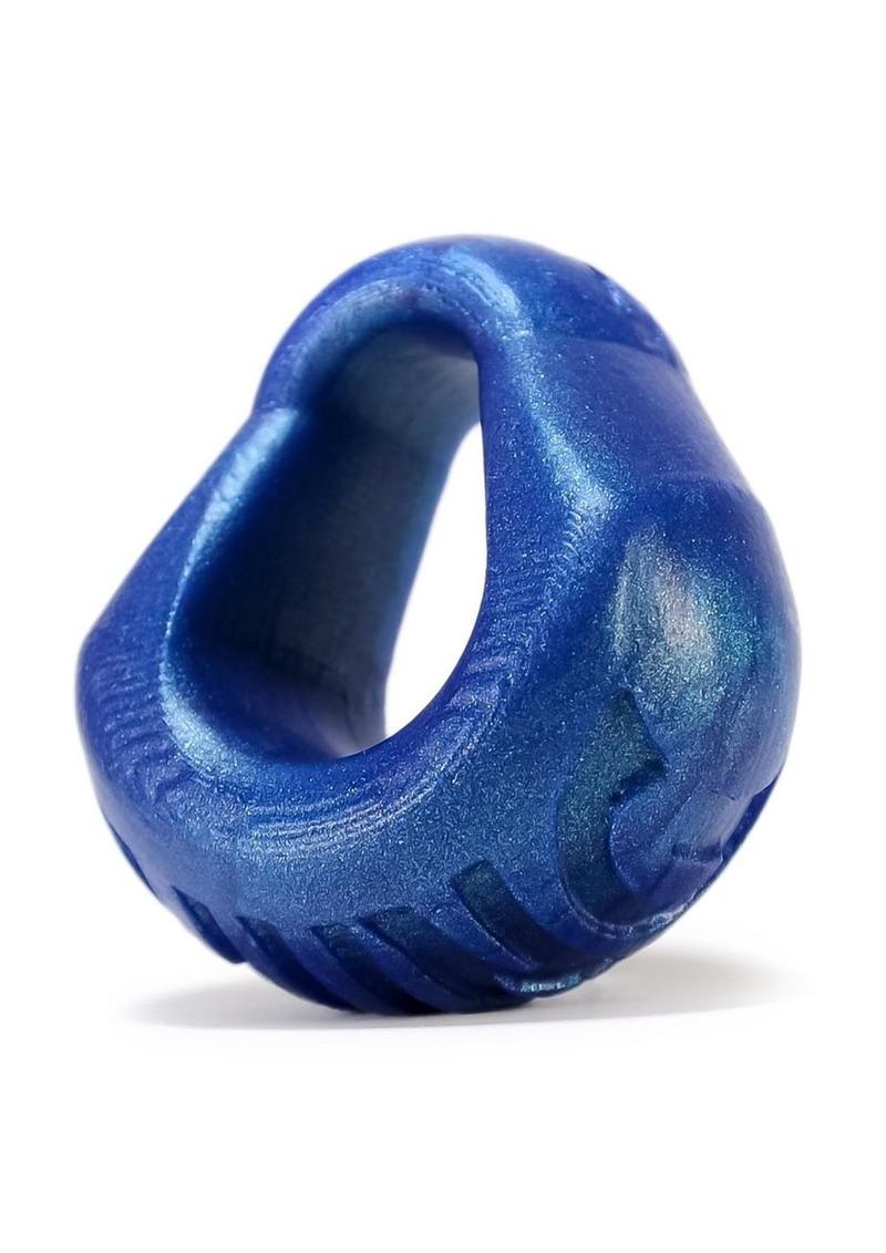 Oxballs Hung Padded Silicone Cock Ring - Blue - 3in