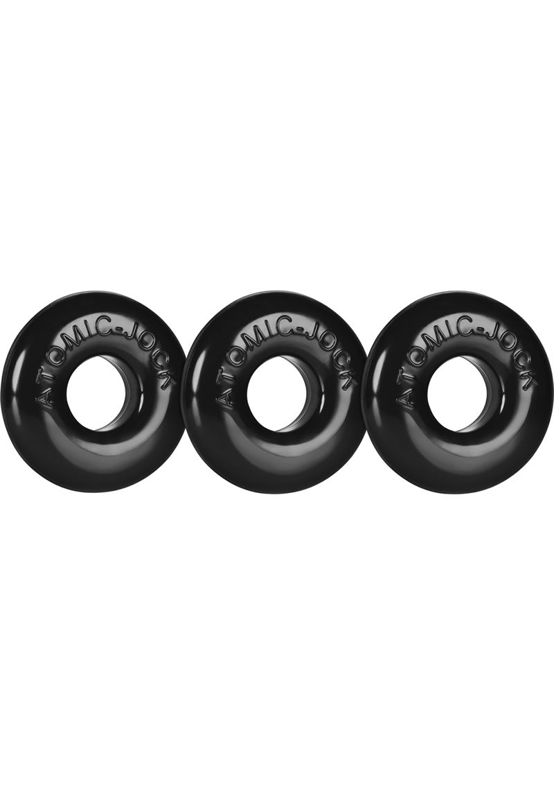 Oxballs Ringer Donut Cock Ring - Black - 3 Pack