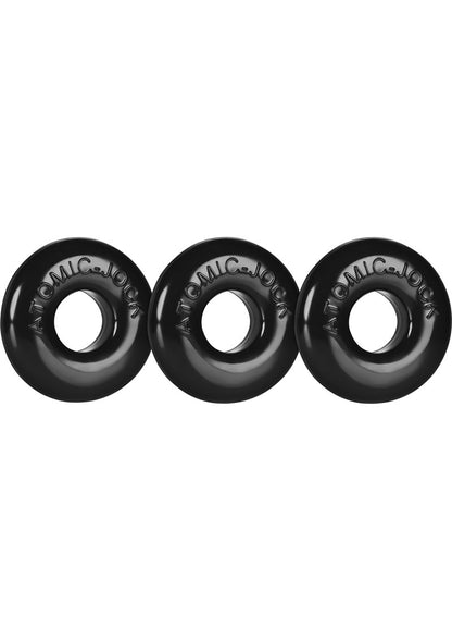 Oxballs Ringer Donut Cock Ring - Black - 3 Pack