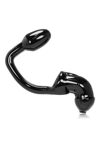 Oxballs Tailpipe Chastity Cock Lock with Butt Plug - Black