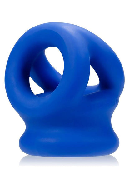 Oxballs Tri-Squeeze Silicone 3-Ring Ball Stretching Sling - Blue