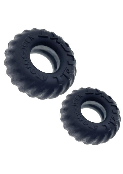 Oxballs Truckt Plus+ Silicone Cock Ring (2 Pack) - Night Edition - Black