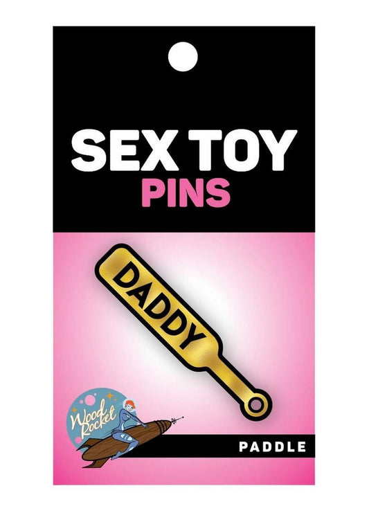 Paddle Daddy Enamel Pin - Black/Yellow