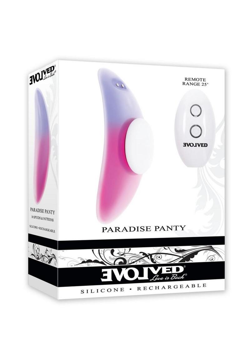 Paradise Rechargeable Silicone Panty Vibe - Pink/Purple