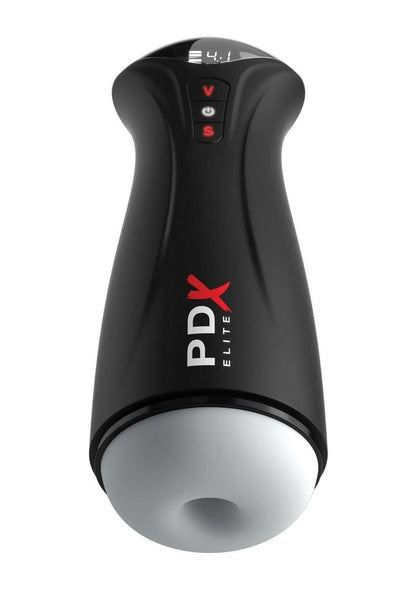 Pdx Elite Fap-Gasm Rechargeable Male Masturbator - Black/Frosted - Black/White