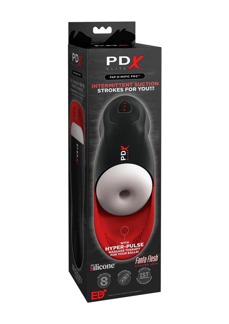 Pdx Elite Fap-O-Matic Pro Rechargeable Masturbator - Black/White