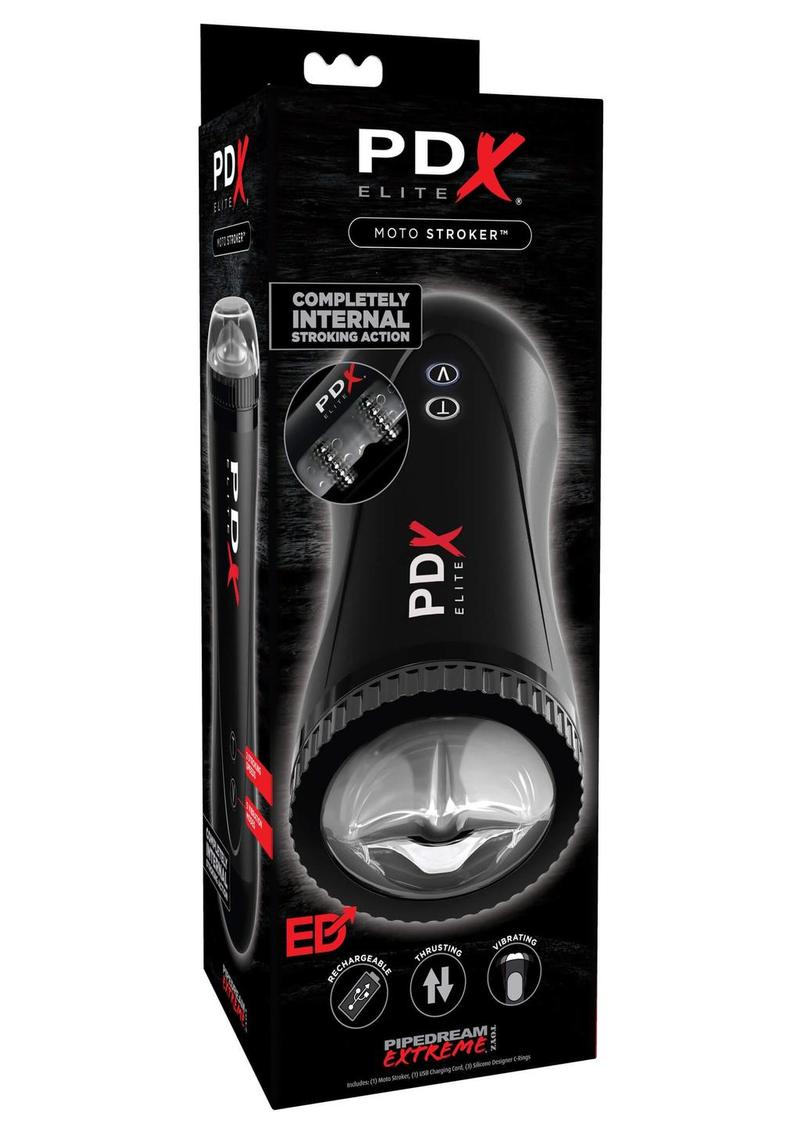 Pipedream Extreme Elite Moto Stroker Masturbator - Mouth - Black