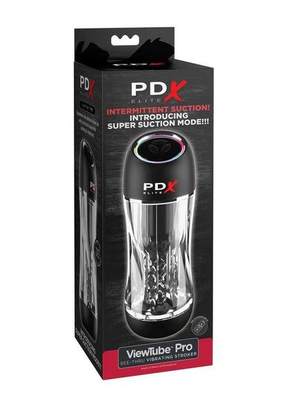 Pdx Elite Viewtube Pro Rechargeable Stroker - Black/Clear