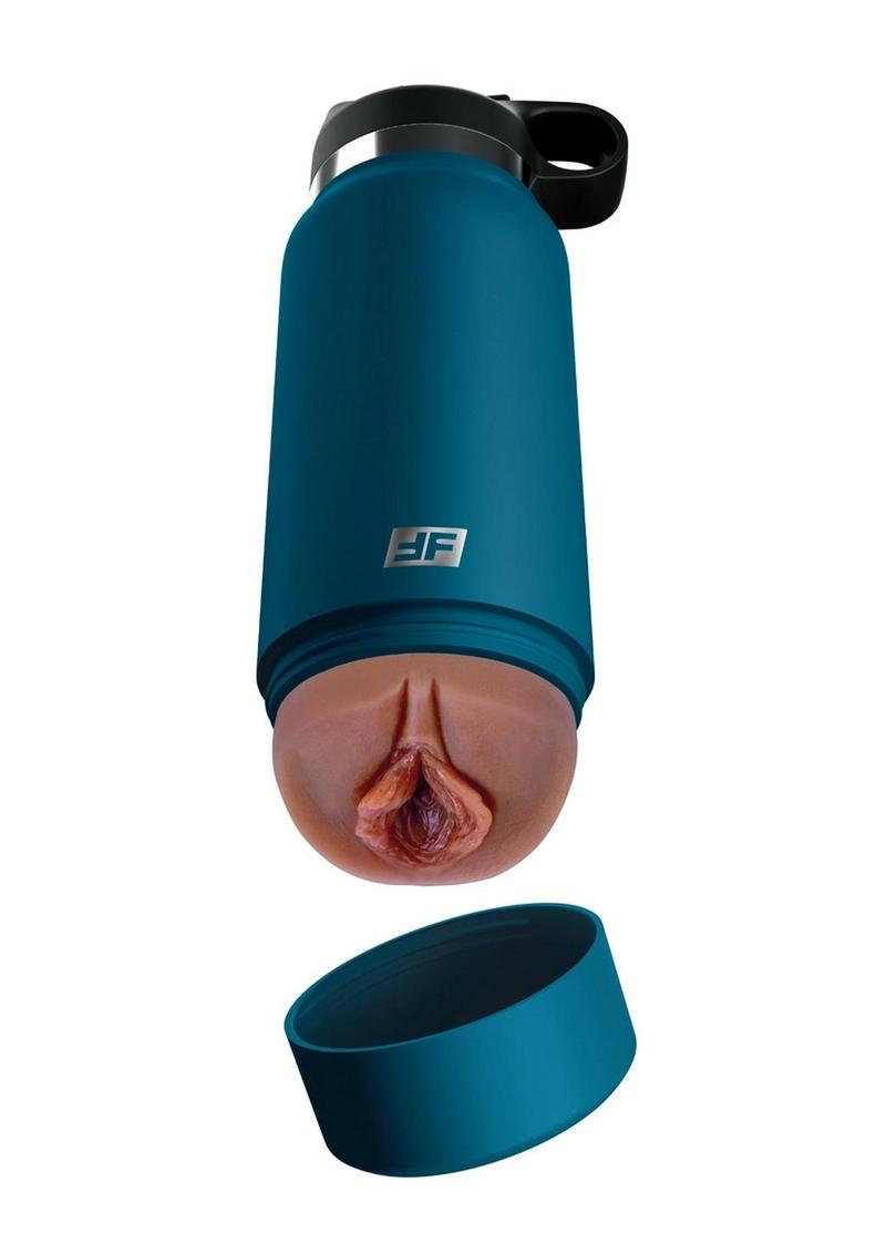 Pdx Plus Fuck Flask Private Pleaser Pussy Stroker - Blue/Caramel