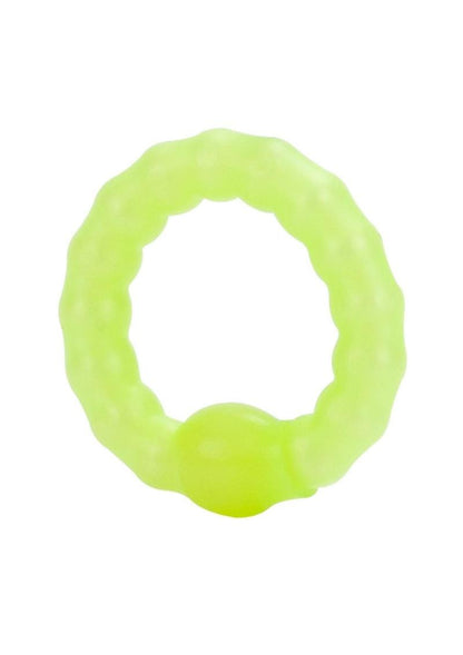 Pearl Beaded Prolong Silicone Cock Ring - Glow