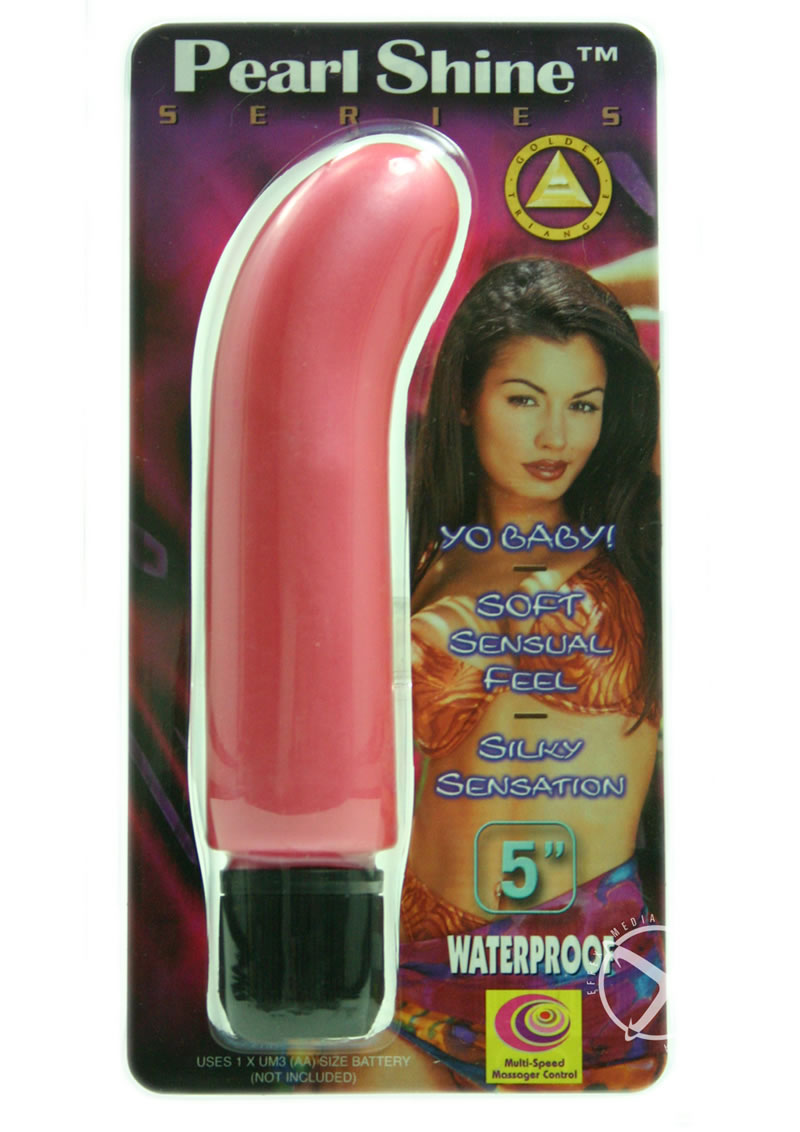 Pearl Shine G-Spot Vibrator - Pink - 5in