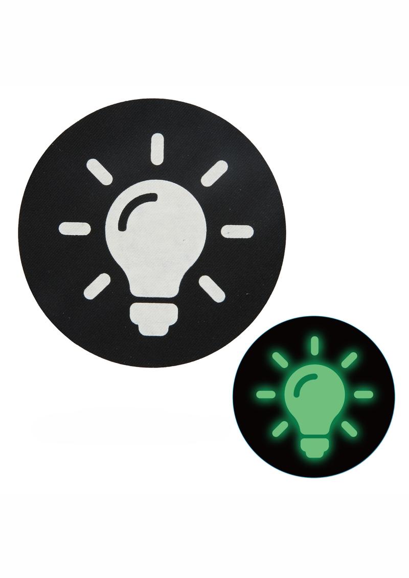 Peekaboo Glow In The Dark Light Bulb Pasties - Black/Green