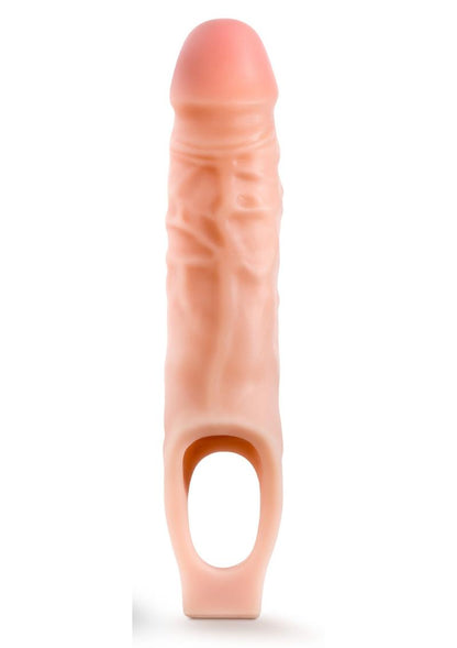 Performance Plus Silicone Cock Sheath Penis Extender - Flesh/Vanilla - 9in