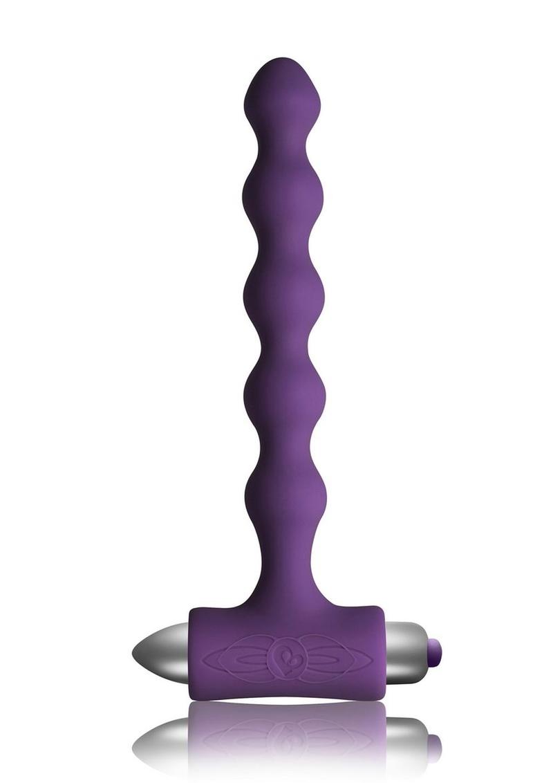 Petite Sensations Pearls Silicone Vibrating Anal Beads - Purple