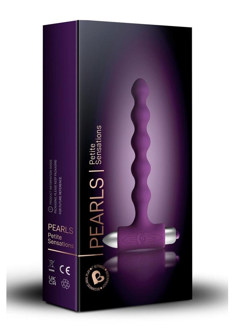 Petite Sensations Pearls Silicone Vibrating Anal Beads - Purple