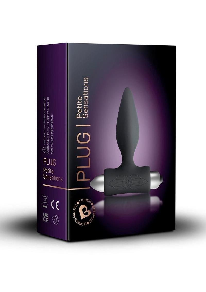 Petite Sensations Silicone Vibrating Anal Plug - Black