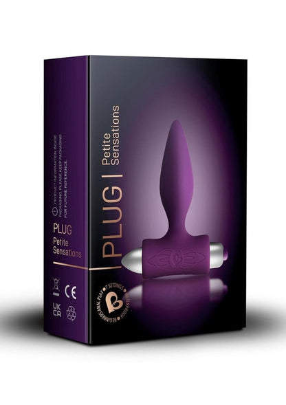 Petite Sensations Silicone Vibrating Butt Plug - Purple