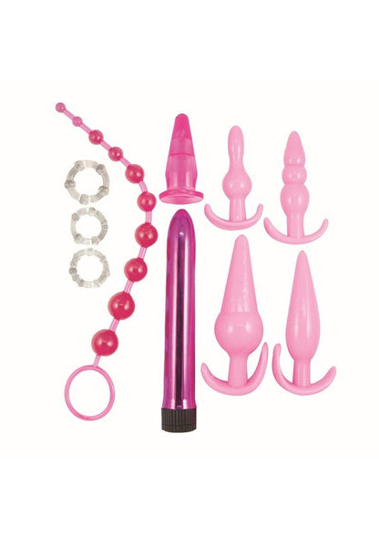 Pink Elite Collection Vibrating Anal Play Kit