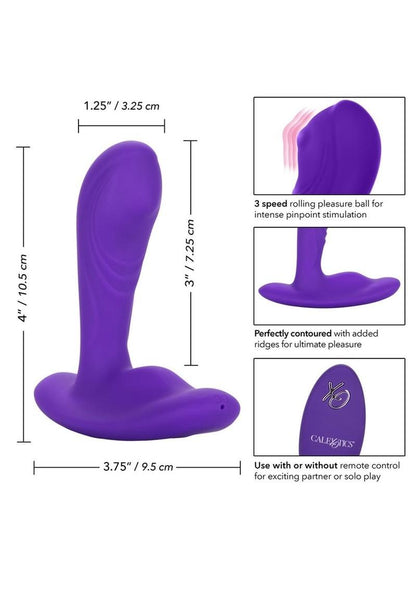 Pinpoint Pleaser Silicone Rechargeable P-Spot Vibrator with Remote Control