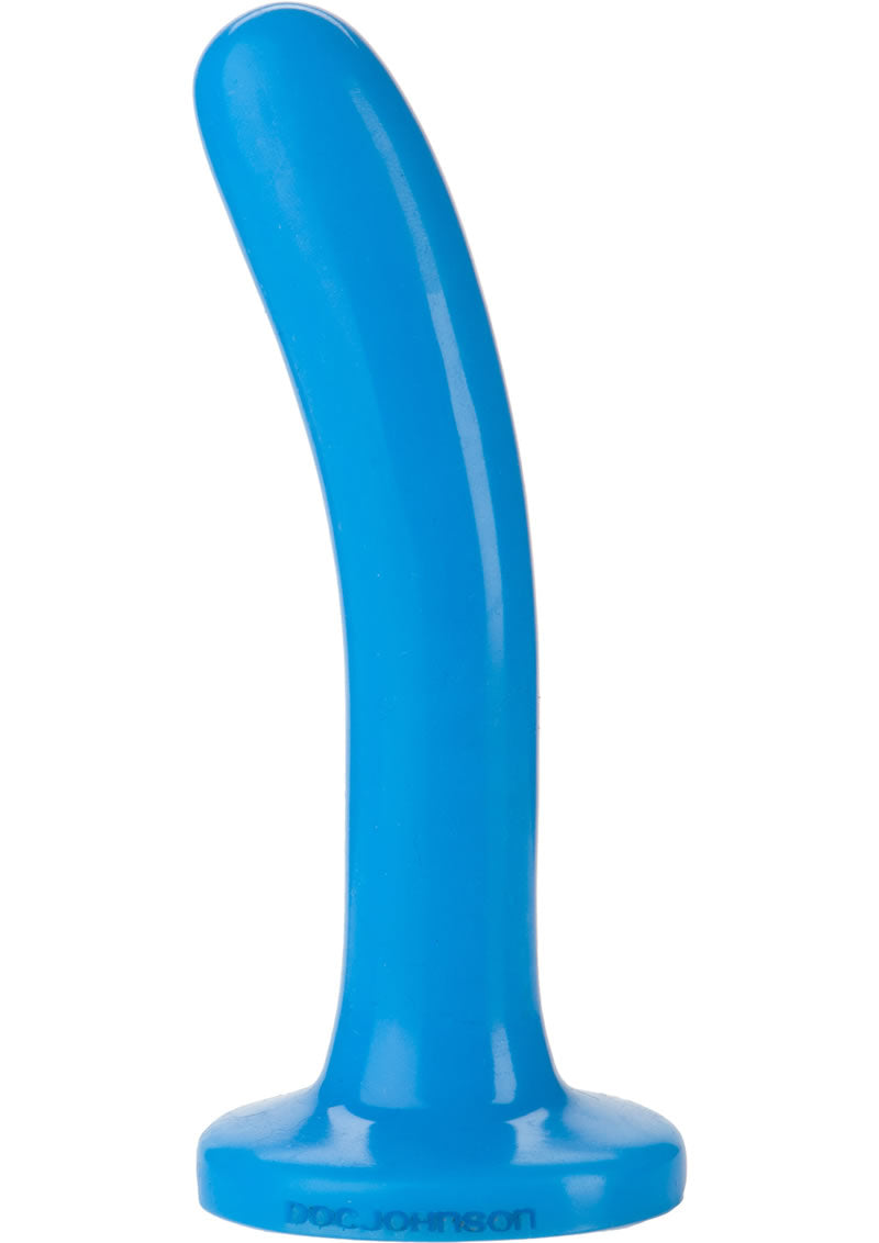 Platinum Premium Silicone The Slim Dildo - Blue - 5.5in