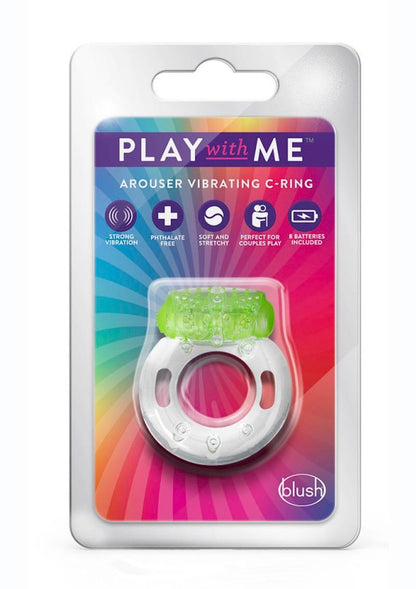 Play with Me Arouser Vibrating Cock Ring - Green