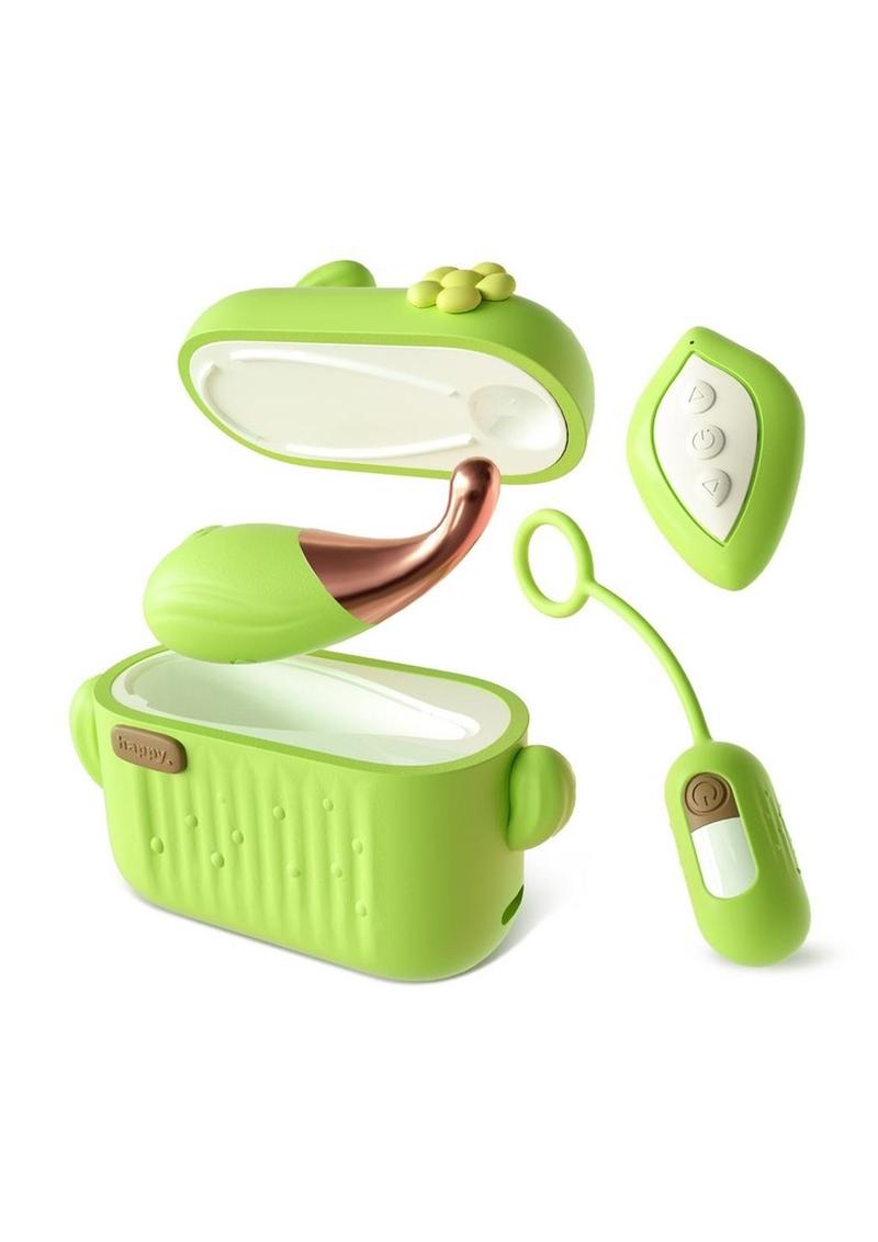 Play with Me Blooming Bliss Rechargeable Silicone Mini Vibrator - Green