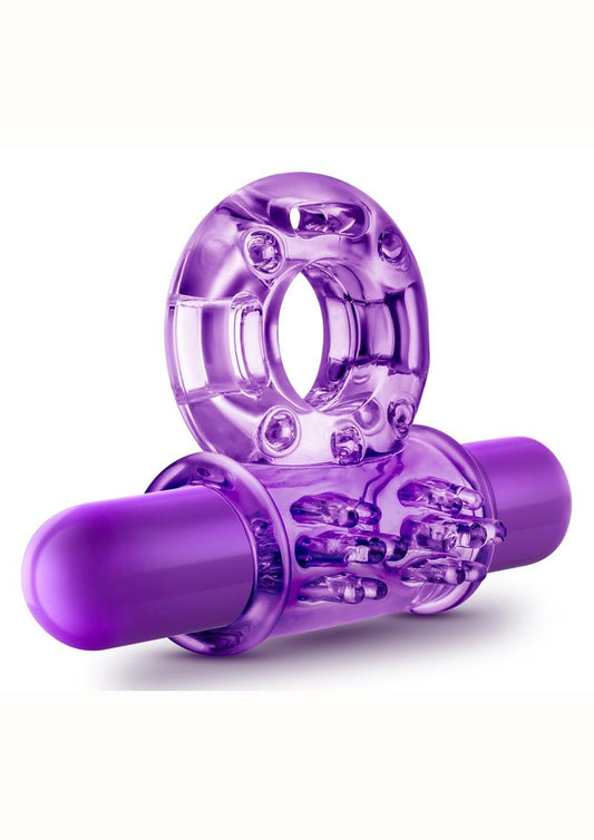 Play with Me Couples Play Vibrating Cock Ring - Purple