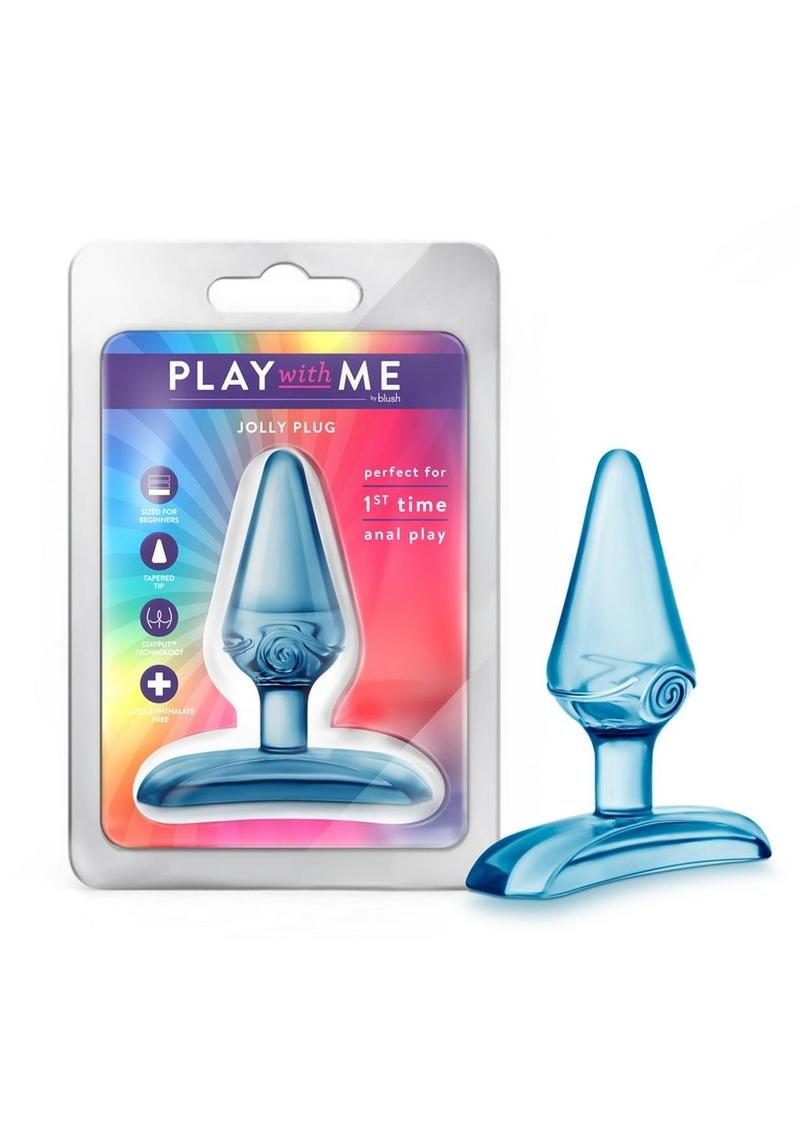 Play with Me Jolly Plug Butt Plug - Blue