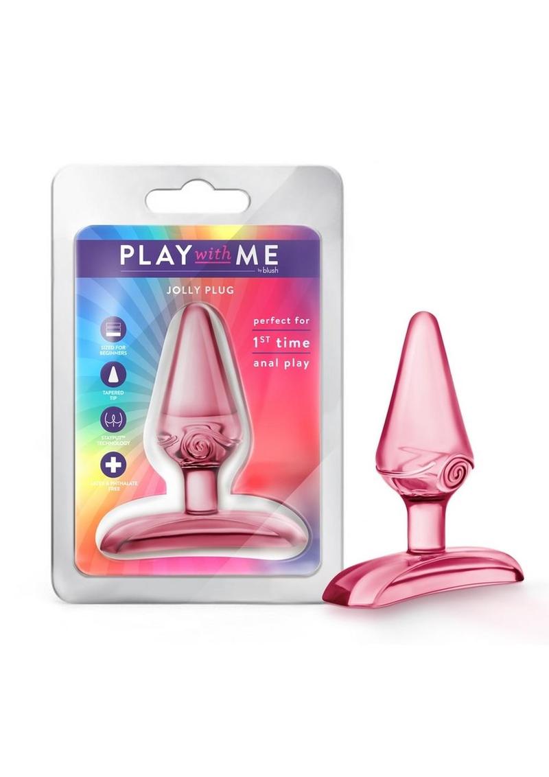 Play with Me Jolly Plug Butt Plug - Pink