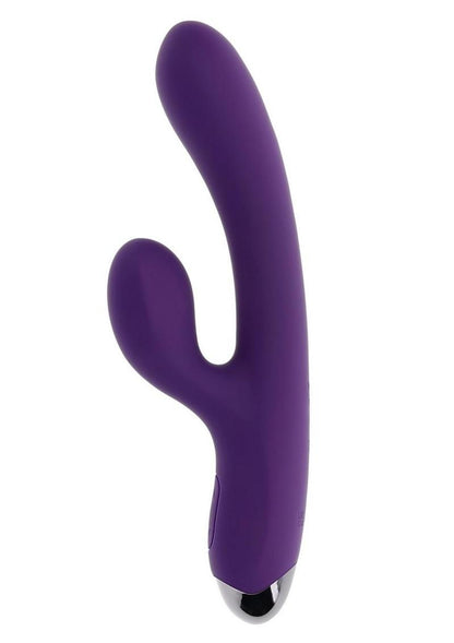 Playboy New Crush Rechargeable Silicone Dual Vibrator - Purple