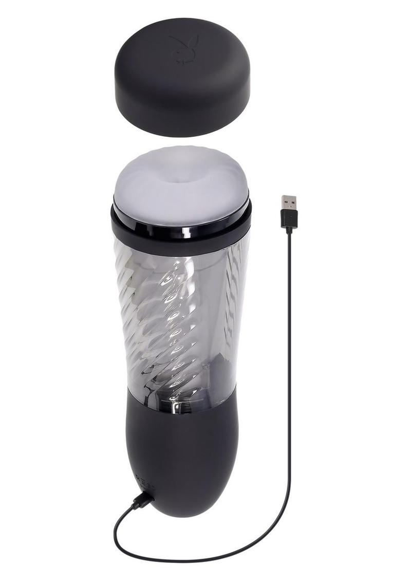 Playboy Whirlwind Rechargeable Thrusting and Spinning Stroker