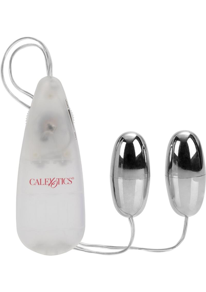 Pocket Exotics Vibrating Double Silver Bullets - Silver