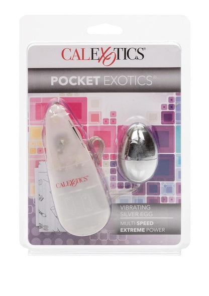 Pocket Exotics Vibrating Silver Egg - Silver