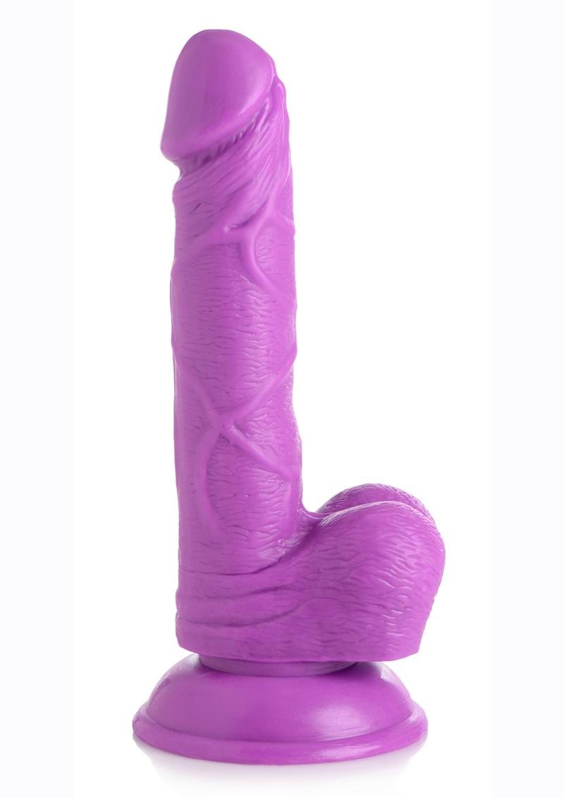 Pop Peckers Dildo with Balls - Purple - 6.5in