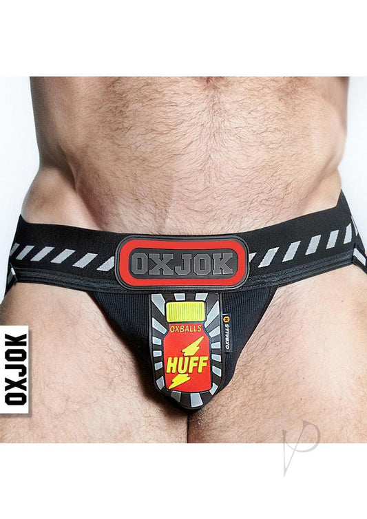 Popper Jock 3d Rubber Huffer Jock - Black/Red - Small