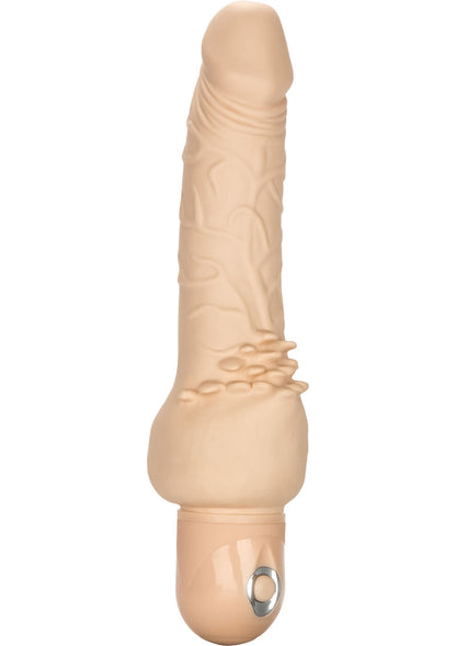 Power Stud Cliterrific Vibrating Dildo - Vanilla/White