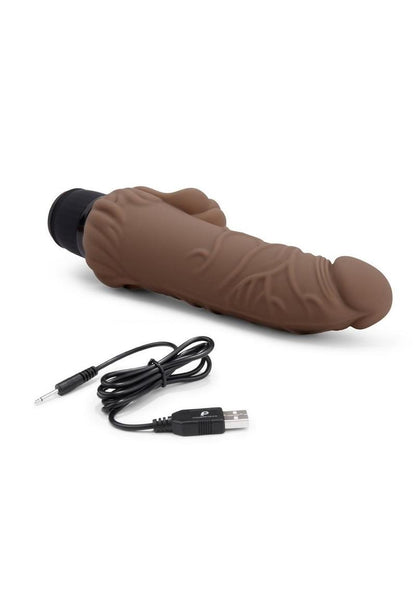 Powercocks Silicone Realistic Vibrator with Clitoral Stimulator