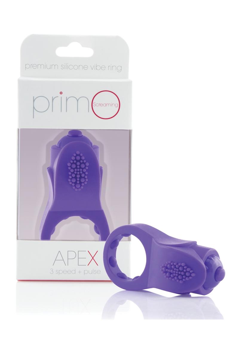 Primo Apex Silicone Vibrating Ring - Purple