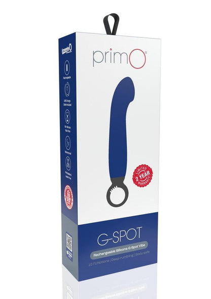 Primo G-Spot Rechargeable Silicone Vibrator - Blue/Navy