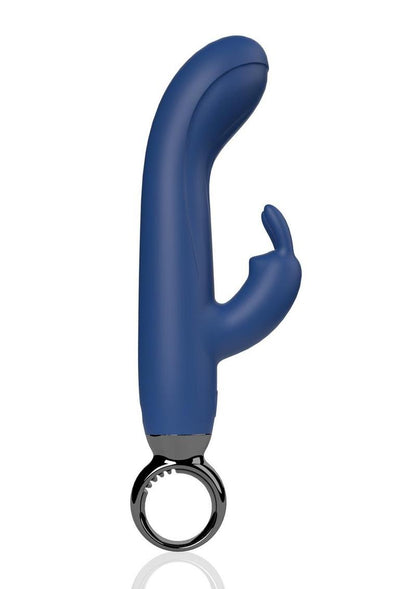 Primo Rabbit Rechargeable Silicone Vibrator - Blue/Navy