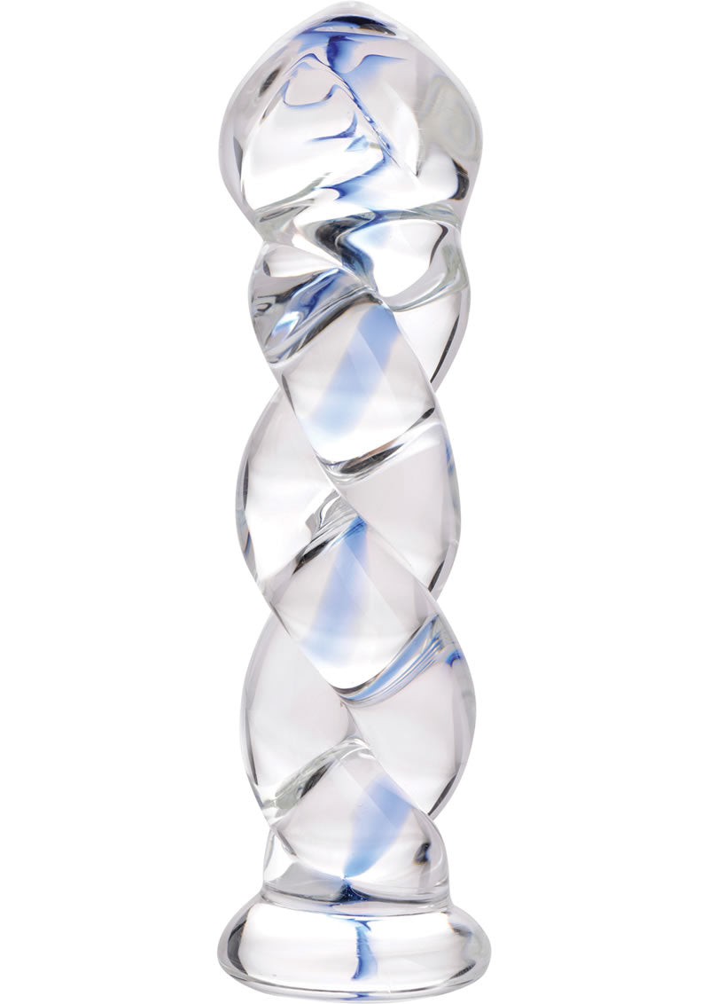 Prisms Soma Twisted Glass 5.75in Dildo - Clear