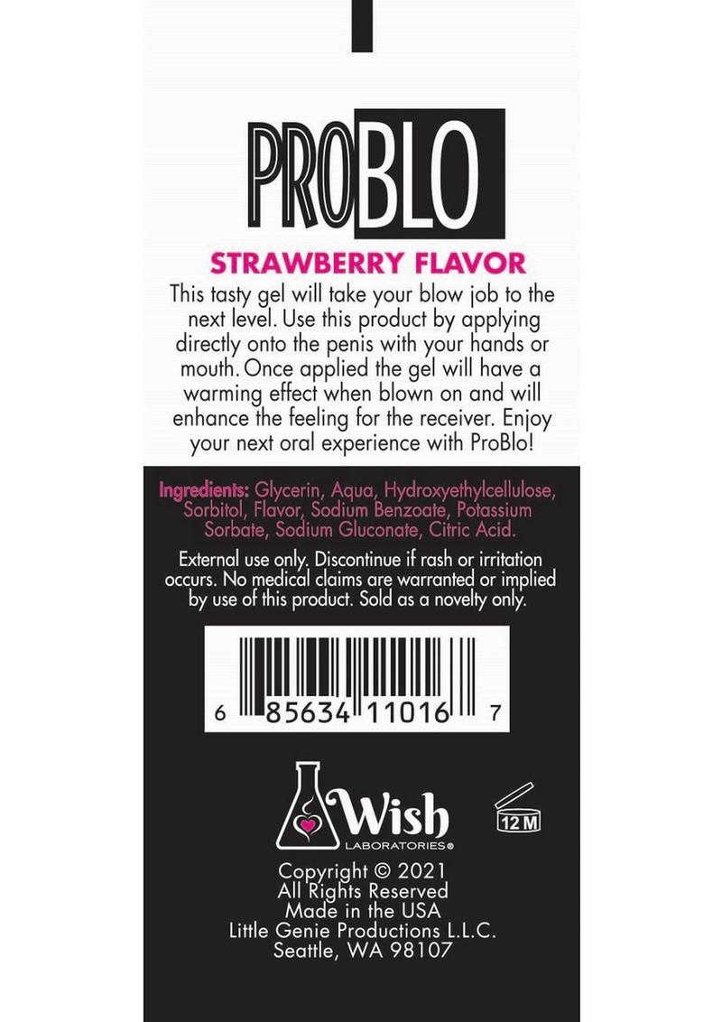 Problo Fishbowl Oral Pleasure Flavored Gel 10ml (65 Per Bowl) - Strawberry