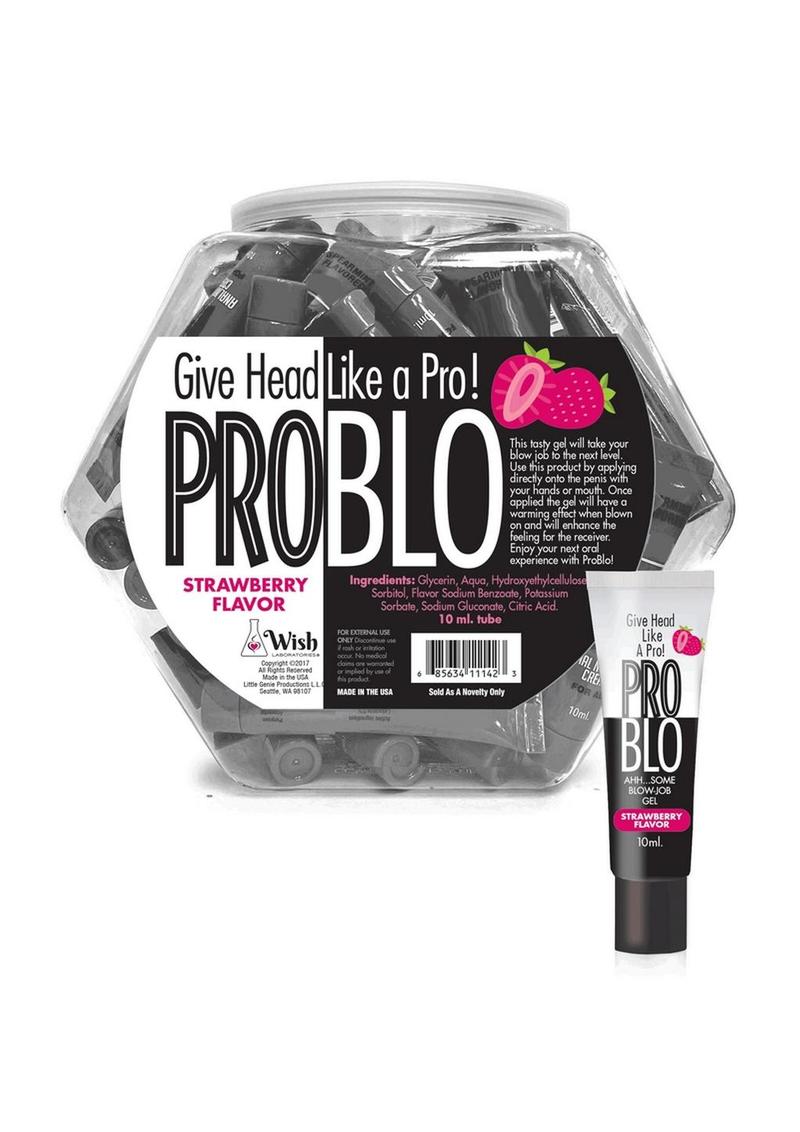 Problo Fishbowl Oral Pleasure Flavored Gel 10ml (65 Per Bowl) - Strawberry