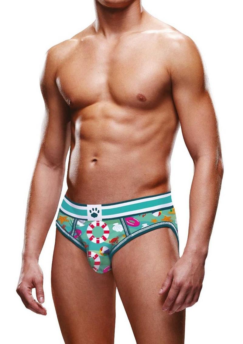 Prowler Beach Open Brief - Aqua/Green - Small