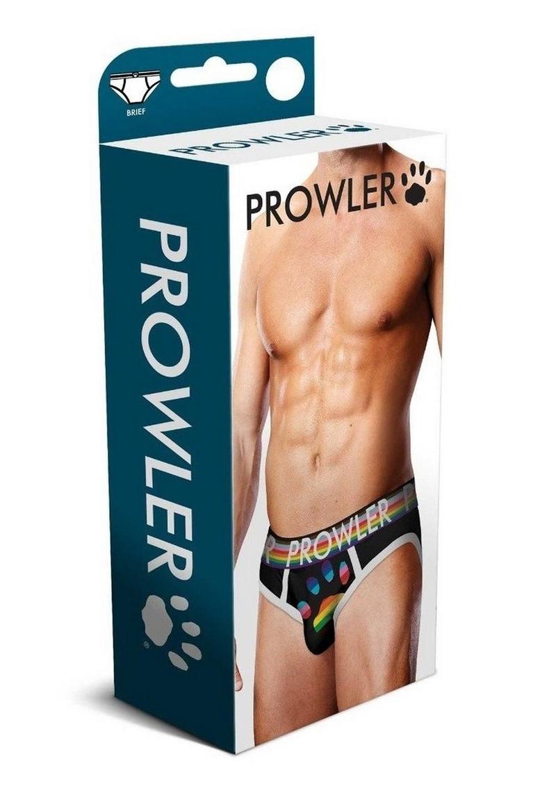 Prowler Black Oversized Paw Brief - Black/Multicolor/Rainbow - Small