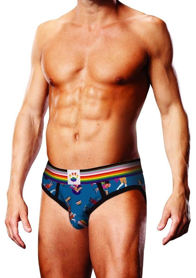 Prowler Pixel Art Gay Pride Collection Brief - Blue/Multicolor - Medium